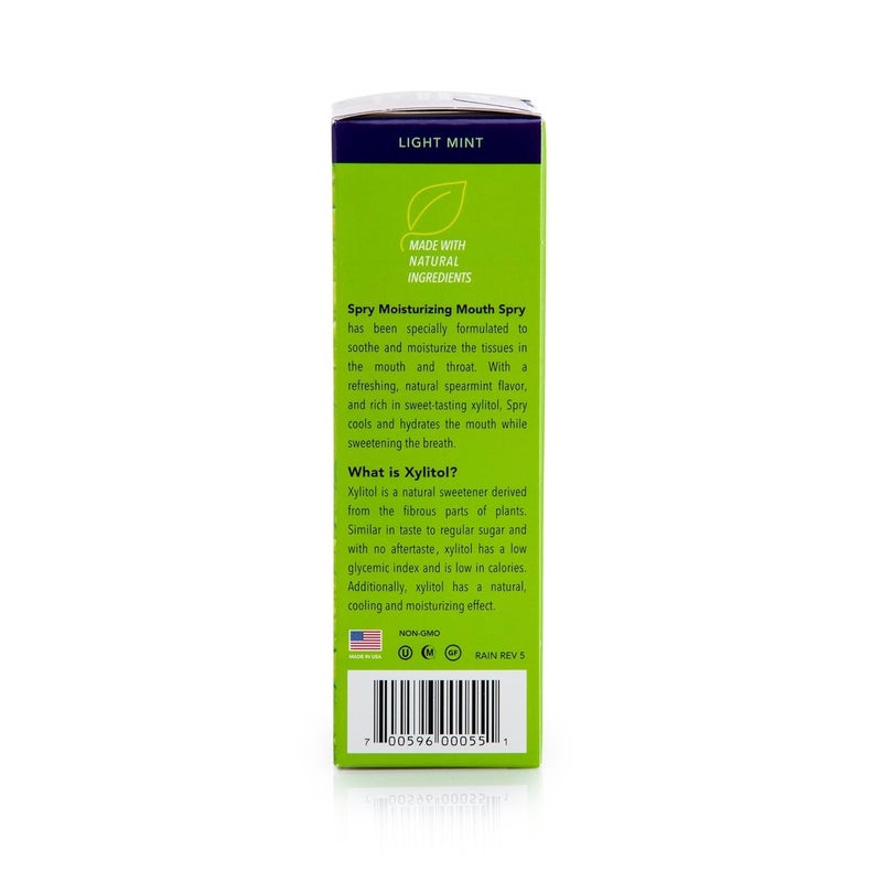Xlear Spry Natural Xylitol Moisturizing Dry Mouth Spray, Stop Bad Breath, Increase Saliva Production, Non-GMO, Gluten-Free On The Go Oral Care with Spearmint Flavor, 4.5 fl.oz (Pack of 1) - Image 3