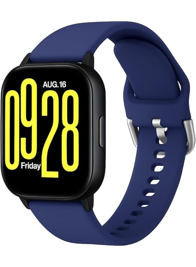 أشرطة متوافقة مع ساعة Xiaomi Redmi Watch 5 Lite/Active، حزام سيليكون ناعم [مقاوم للتآكل] [قابل للتنفس] - (أزرق) - Image 1