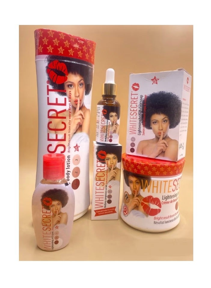 سيكريت وايت مجموعة تفتيح الجسم وايت سيكريت 5 قطع