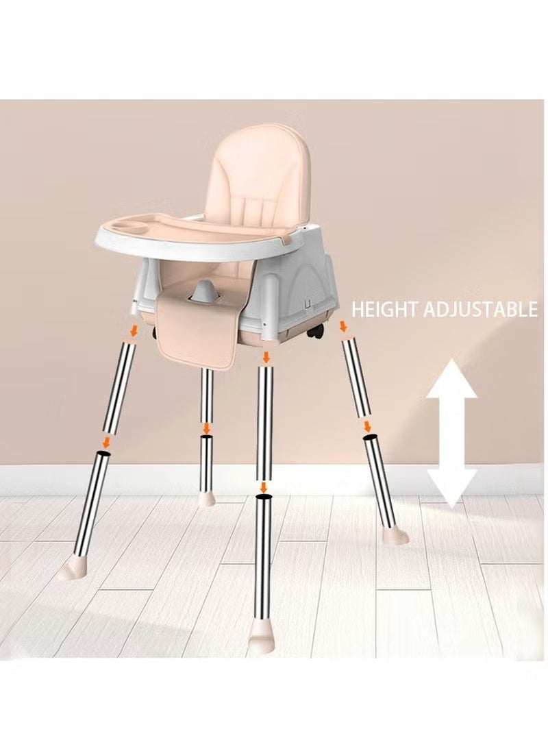 Gonice Baby High Chair High Chairs for Babies and Toddlers Harness Foldable High Chair for Space-Saving Adjustable Dining Tray Backrest & Height Easy to Clean Surface  - Image 2
