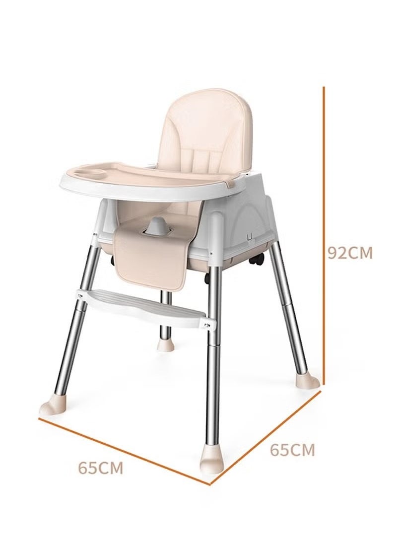 Gonice - Baby High Chair High Chairs for Babies and Toddlers Harness Foldable High Chair for Space-Saving Adjustable Dining Tray Backrest & Height Easy to Clean Surface - Image 1