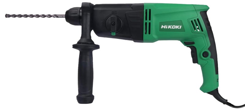 Hikoki Dh22Pbss9Z - Rotary Hammer Drill Machine 620W,Sds-Plus Chuck,2 Mode For Concrete,Metal & Wood,0-1100 Rpm,4400Ipm,2.2J,With 1 Push Bit Mounting And Low Vibration Handle Feature,2.8 Kg - Green - Image 1