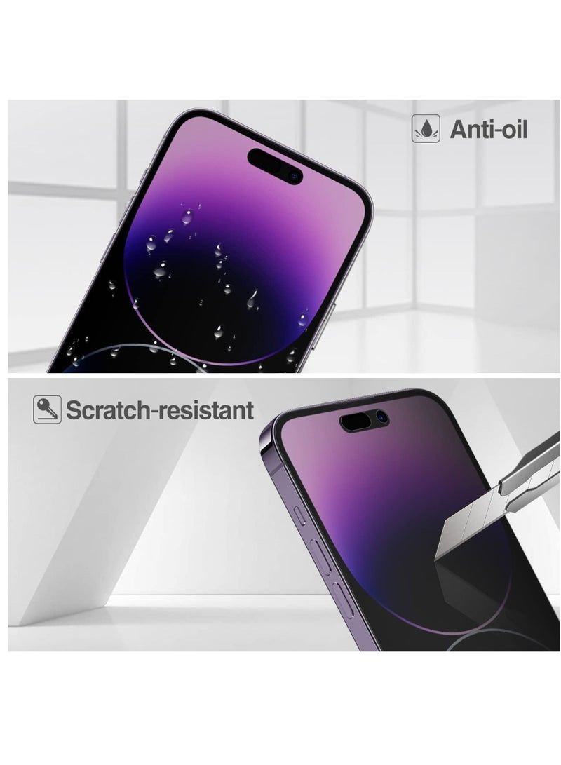 BORTONY Privacy Screen Protector Compatible with 14 Pro Max Privacy 9H Hardness Anti-scratch Anti-spy Tempered Glass Film for Apple iPhone 14 Pro Max - Image 3