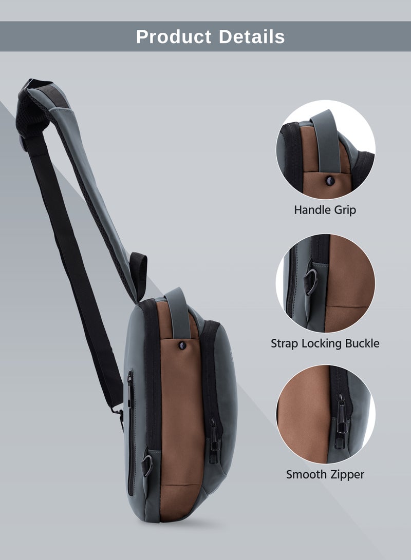 PARAJOHN Parajohn Anti theft Crossbody Sling bag,Shoulder Backpack,Lightweight Chest Daypack with USB Charging Port  - Image 4