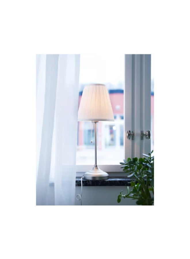 ARSTID Table lamp, nickel-plated/white - Image 3