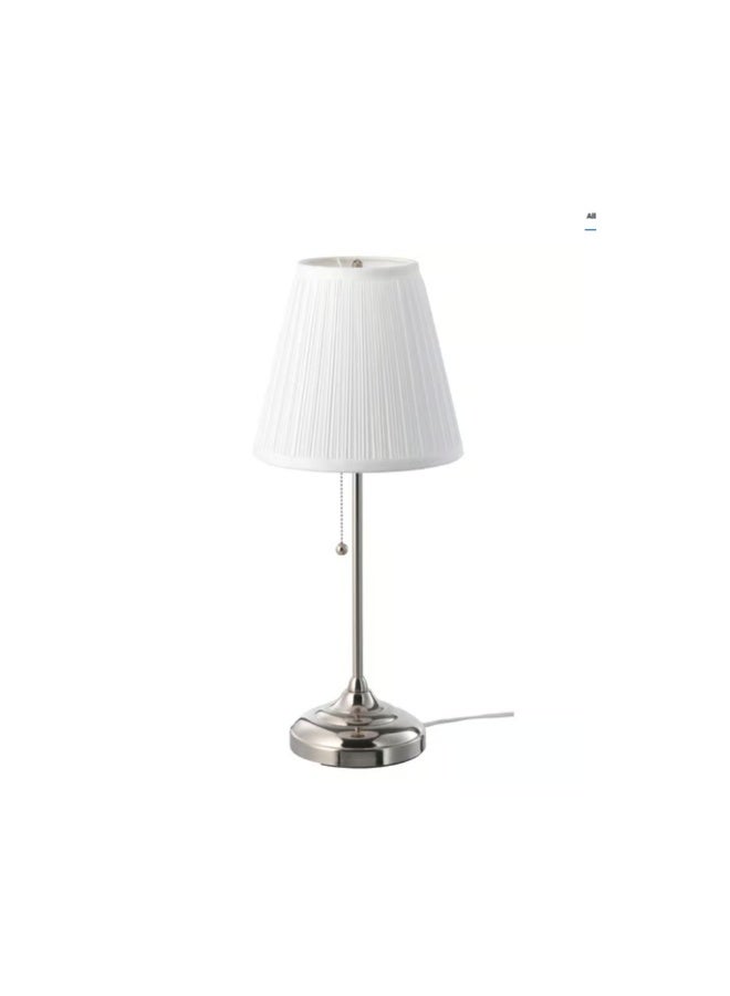 ARSTID Table lamp, nickel-plated/white - Image 1
