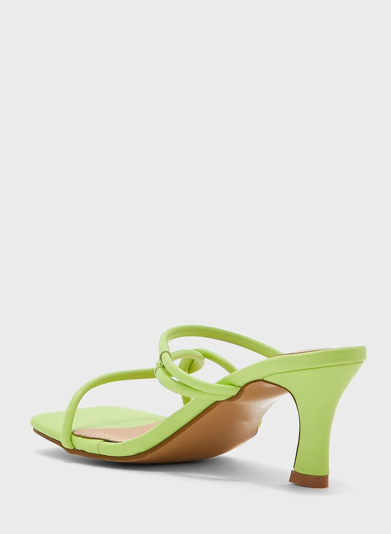 Ginger Crossover Strap Heeled Sandals