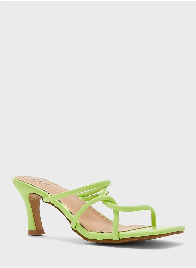 Ginger Crossover Strap Heeled Sandals