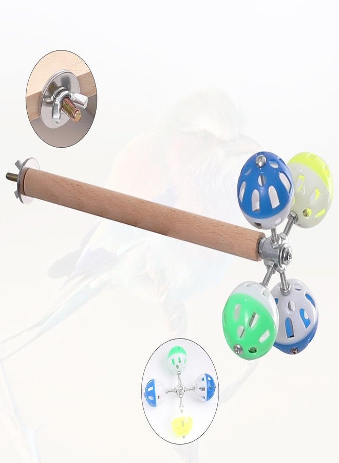 hereex Bird Perch Toy with Rotating Balls, Parrot Stand, Spinning Perch Toy for Parakeets, Budgies, Cockatiels, Budgerigars, Conures, Parrotlets - Image 3