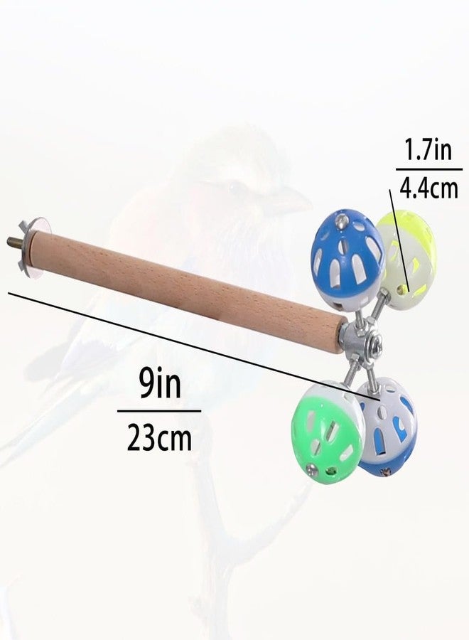 hereex Bird Perch Toy with Rotating Balls, Parrot Stand, Spinning Perch Toy for Parakeets, Budgies, Cockatiels, Budgerigars, Conures, Parrotlets - Image 2