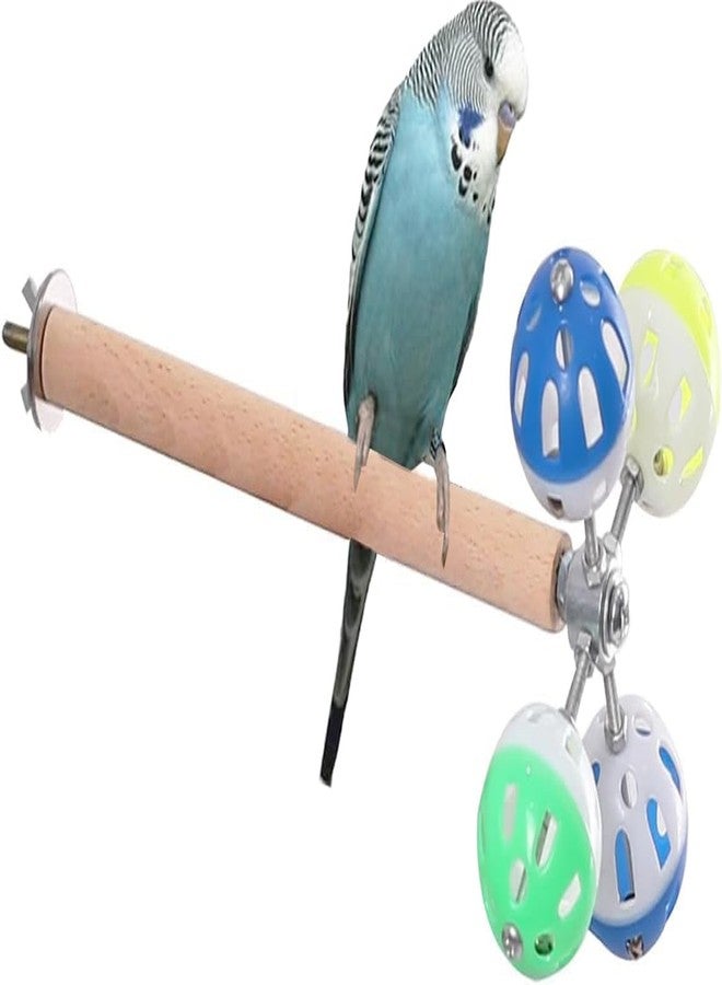 hereex Bird Perch Toy with Rotating Balls, Parrot Stand, Spinning Perch Toy for Parakeets, Budgies, Cockatiels, Budgerigars, Conures, Parrotlets - Image 1