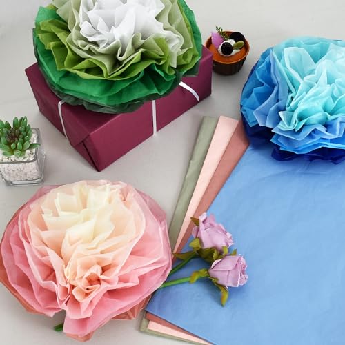 BEISHIDA ورق تغليف بيشيدا 100 ورقة بلون أخضر مريمي، ورق تغليف للهدايا، 14 × 20 بوصة لتغليف الهدايا لعيد الميلاد والزفاف والتخرج والحرف اليدوية والعطلات والزهور - Image 4