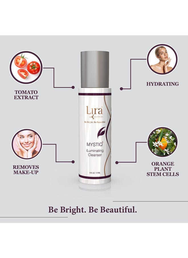 LIRA CLINICAL - Mystiq Iluminating Cream Cleanser Gentle Hydrating Facial Wash With Plant Cells Tomato Extract Vitamin C & E 6 Fl Oz - Image 1
