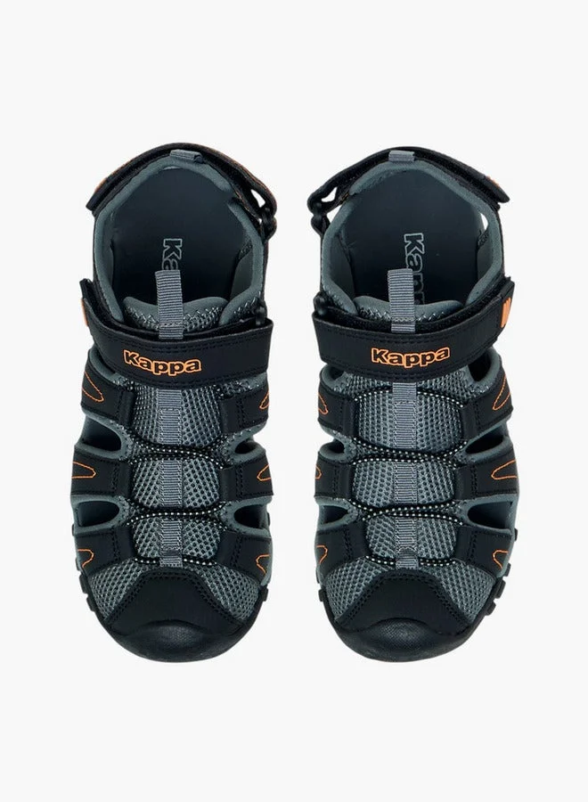 Kappa Boys' Panelled Sandals with Hook and Loop Closure