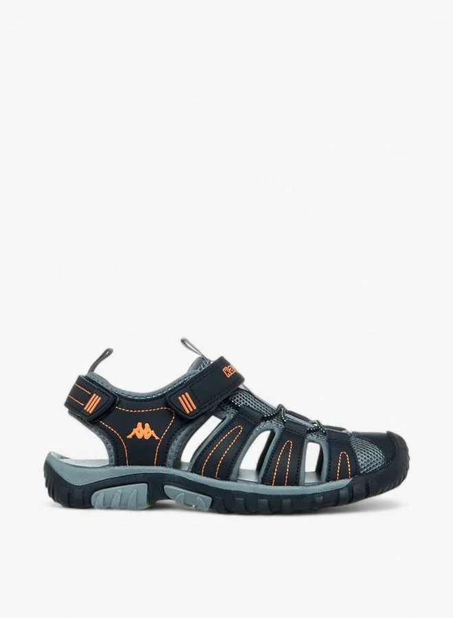 Kappa Boys' Panelled Sandals with Hook and Loop Closure
