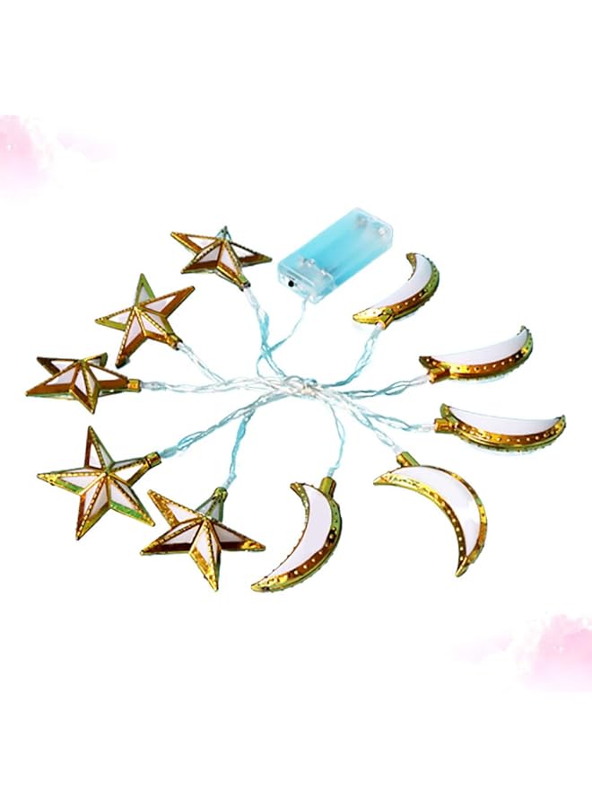 erorex Muslim Ramadan String Lights White Light Moon Star Eid Mubarak Decorations Battery Operated Not Included For Ramadan Eid - Image 5
