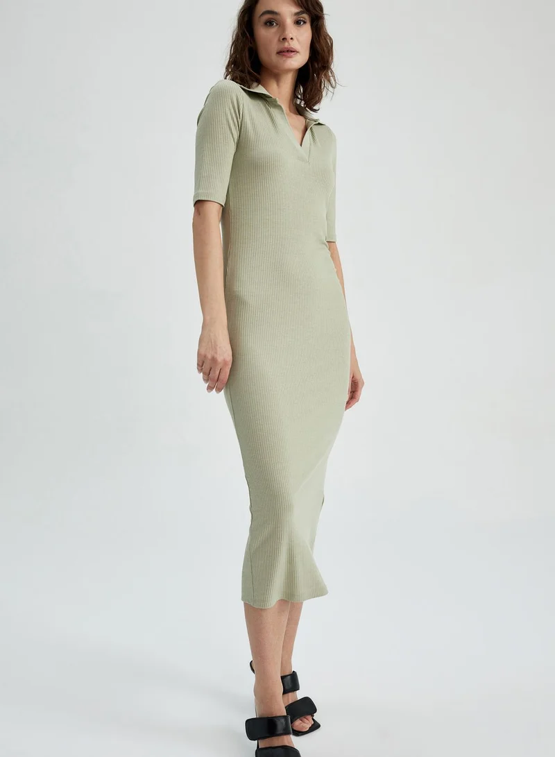 DeFacto Ribbed Knit Dress