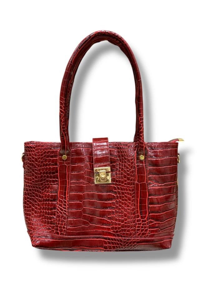 Luxurious Handbag Set with Elegant Textured Design - Image 2