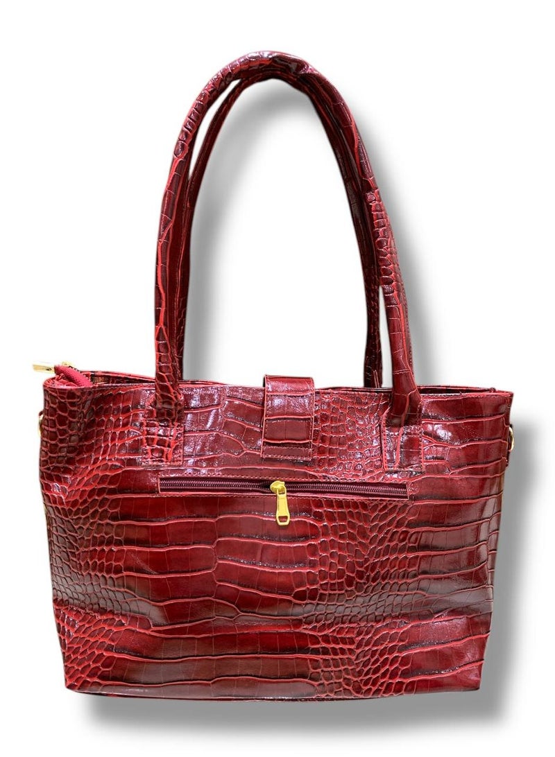 Luxurious Handbag Set with Elegant Textured Design - Image 3