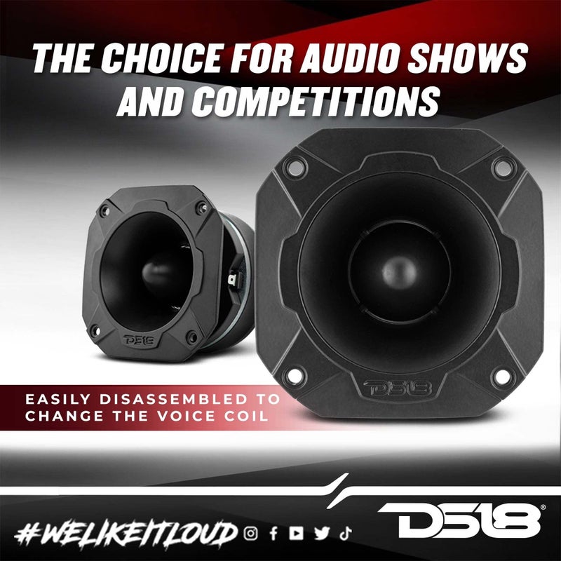 DS18 PRO-TWX3 4" Super Bullet Tweeter 480 Watts 1.5" Aluminum 4-Ohm Vc - PRO Tweeters are The Best in The Car Audio Pro Audio and Voceteo Market (1 Speaker) - Image 4