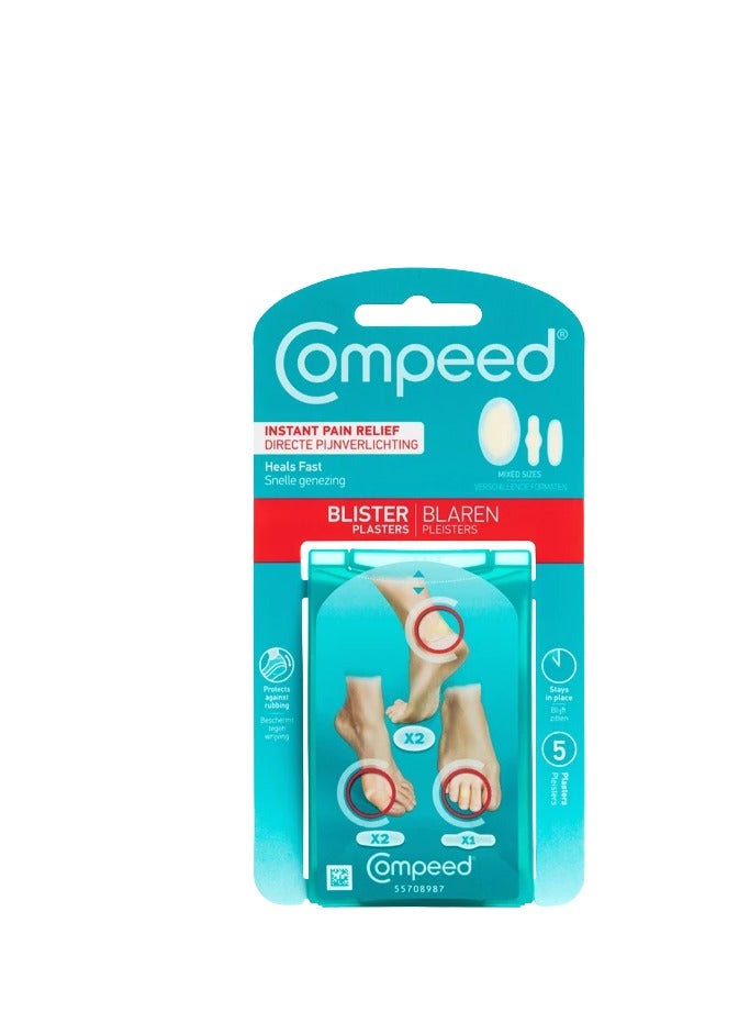 Compeed Mixed Blister Plaster Heals Fast Instant Pain Relief Protect Against Rubbing 5 Plaster