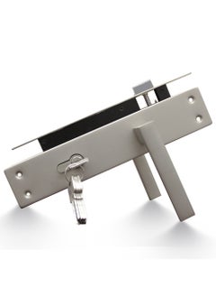 TISMpro Door Handle Lock Set - Aluminum Handle with Lock Body, Cylinder, and 5 Computer Keys with Mounting Screws, TP-7000 Set (MSN)  - Image 2