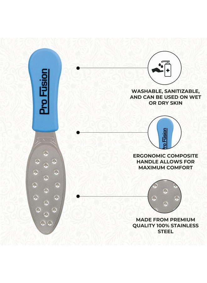 ForPro Professional Collection Forpro Pro Fusion Stainless Steel Pedi File Coarse Doublesided Professional Quality Blue Handle Pedicure File For Heels And Feet 8.25” L  - Image 4