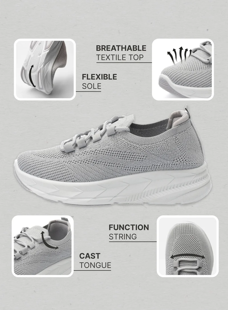 flâneur FLANEUR Women's Casual Sneakers with Adjustable Elastic Laces - Comfortable Non Slip Gym Low Shoes for Walking, Tennis - Lightweight Breathable Training & Sport Shoes