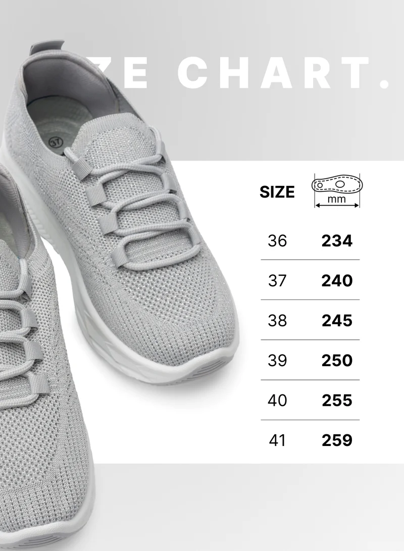 flâneur FLANEUR Women's Casual Sneakers with Adjustable Elastic Laces - Comfortable Non Slip Gym Low Shoes for Walking, Tennis - Lightweight Breathable Training & Sport Shoes