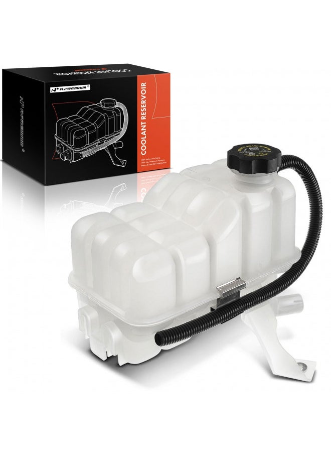A-Premium A-Premium Coolant Overflow Recovery Reservoir Tank [W/Sensor & Cap] Compatible with Chevrolet Silverado 1500 2500 3500, Suburban, Tahoe & GMC Sierra, Yukon & Cadillac Escalade, Replace# 15203949  - Image 1