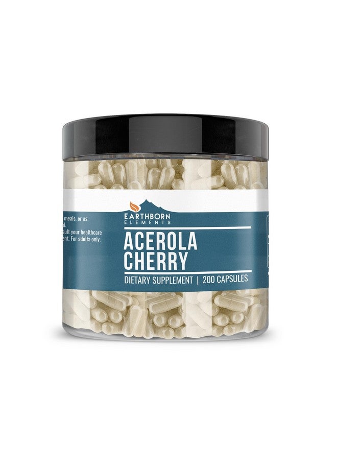 Earthborn Elements Acerola Cherry 200 Capsules, Pure & Undiluted, No Additives - Image 1