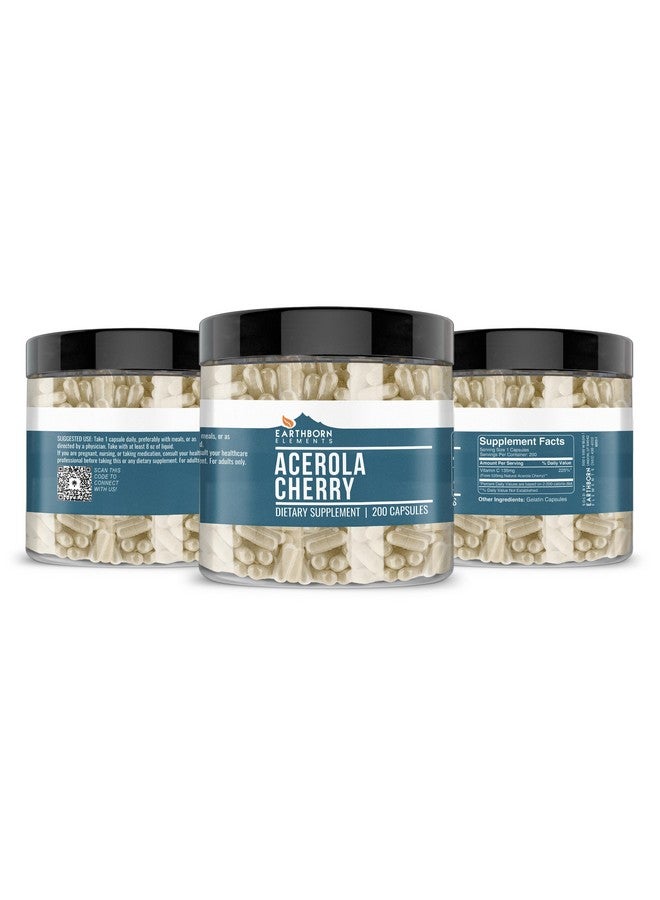 Earthborn Elements Acerola Cherry 200 Capsules, Pure & Undiluted, No Additives - Image 4