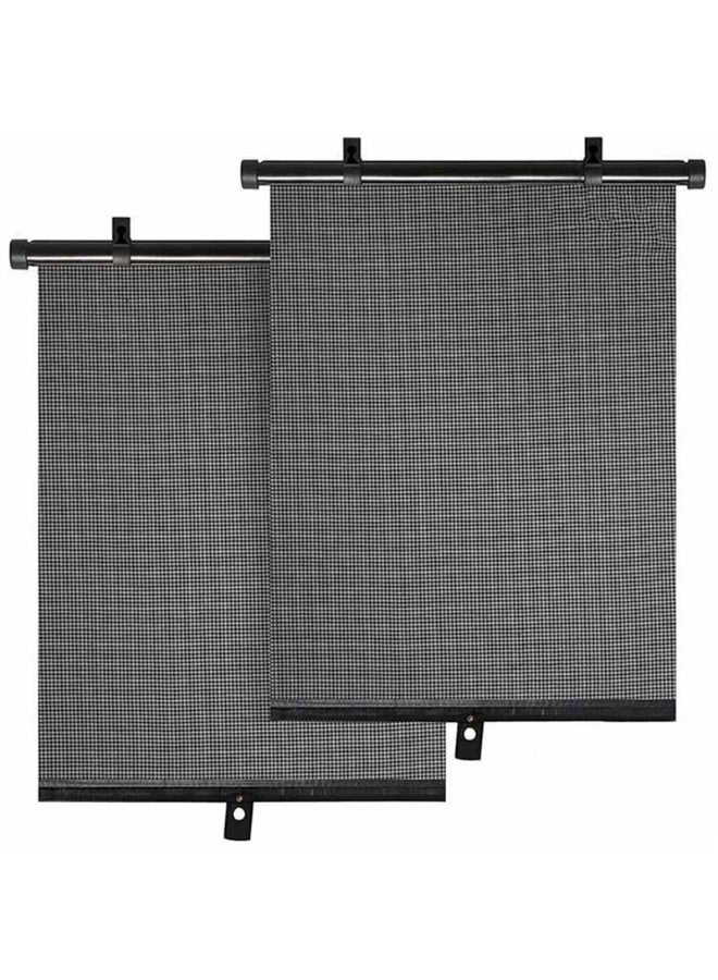 Sure! Here’s the translation in Arabic:  حاجب شمس نافذة السيارة الجانبية، عبوة من 2 حامل قابل للسحب لحاجب الشمس، حاجب الشمس القابل للسحب للسيارة، أغطية نافذة السيارة، لحماية من الأشعة فوق البنفسجية وتوهج الشمس، ملحقات سفر للأطفال في السيارة (17"x19") - Image 4