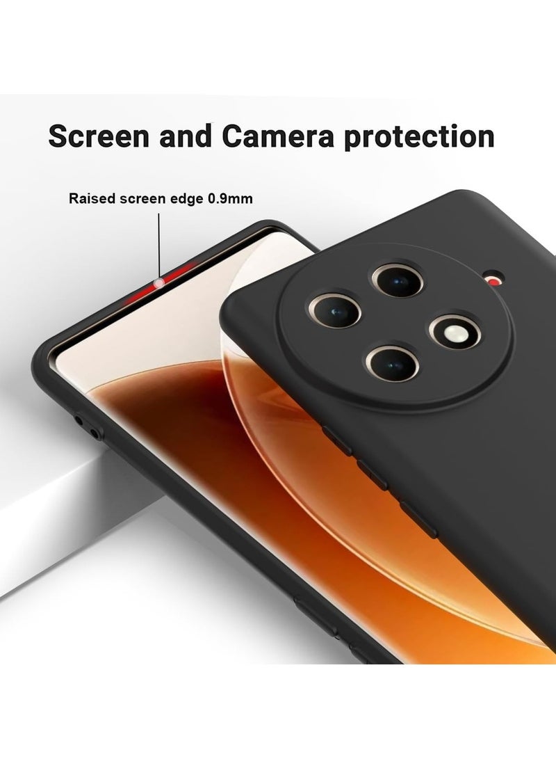 Case for Tecno Camon 30S/Camon 30S Pro Case, Liquid Silicone Gel Soft TPU Case with Microfiber Cloth Layer, Anti-Fingerprint Shockproof Cover with Lanyard Strap