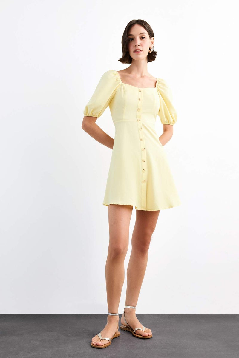DeFacto Balloon Sleeves Mini Dress - Image 2