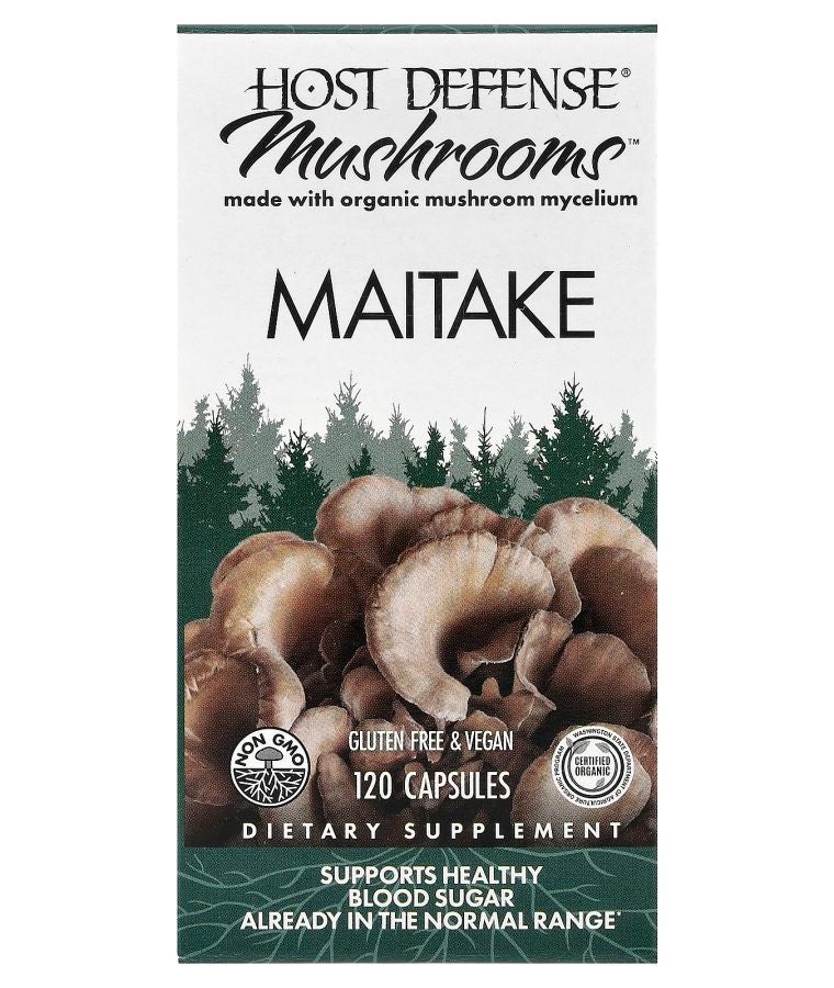 Host Defense Mushrooms™ Maitake 120 Capsules (0.5 g per Capsule)