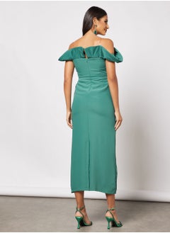 Zoey Off Shoulder Draped Ruffle Bodice Dress  - Image 2