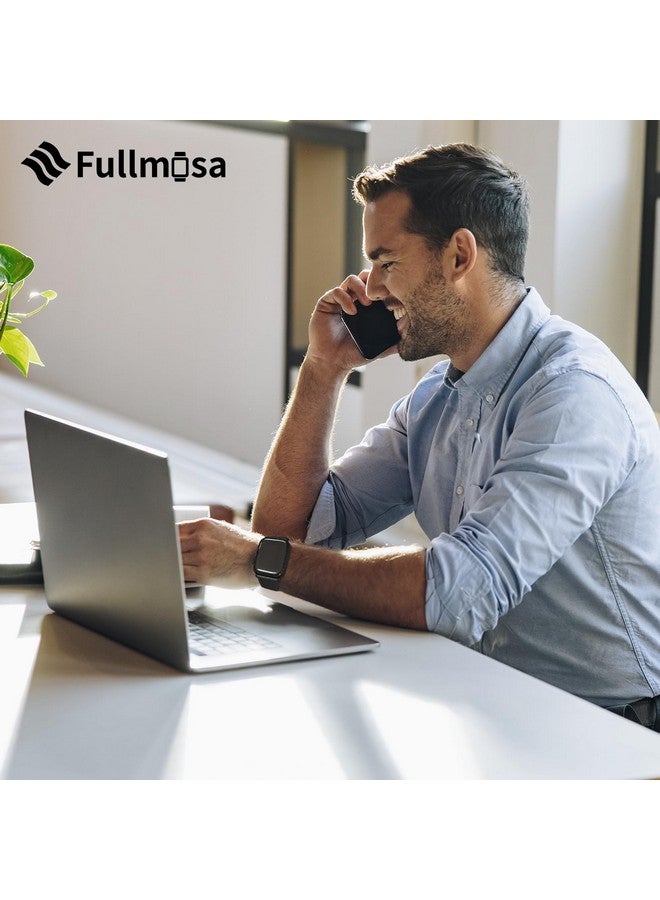 فولموزا سوار فولموسا الجلدي متوافق مع ساعة أبل 38 مم 40 مم 41 مم 42 مم 44 مم 45 مم 49 مم للنساء والرجال حزام لساعة iWatch SE2/SE/8/7/6/5/4/3/2/1، 38 مم 40 مم 41 مم أسود - Image 4