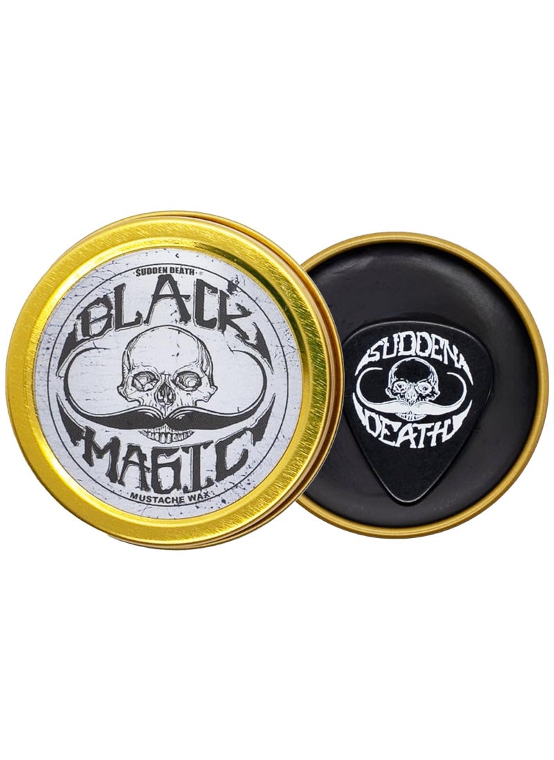 THE VINTAGE GROOMING CO. - THE VINTAGE GROOMING CO. Black Magic Mustache Wax | Sudden Death | Hide Grey Hair In Beard Or Moustache | Strong Hold 1 oz Tin | No Heat Source Required | Unscented - Image 1