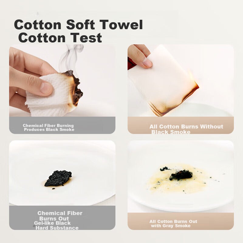 JD Jing Zao JD Original 100% Pure Cotton Soft Towels with Cream, Baby Ultra-Soft All-Cotton Wipes for Dry And Wet Use, All-Cotton Face Towels, 80 Sheets Per Pack, 3 Packs - Image 4
