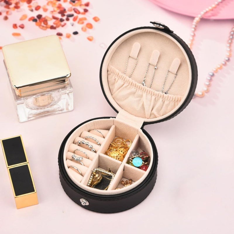 Large Capacity Travel Jewelry Box For Women Earrings Necklaces Rings Organizer - Image 5