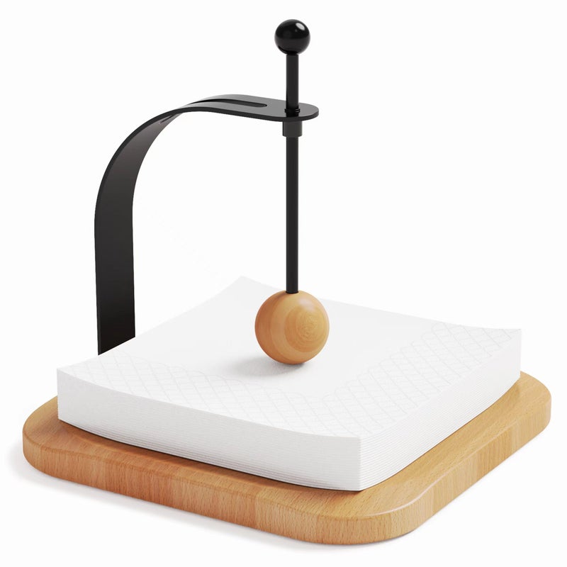 Celestree Napkin Holder for Table, Wood Napkin Holders for Paper Napkins, Cocktail Napkin Holder, Suitable for Kitchen, Restaurant, Bar, Office, Parties, Home Décor, Hotel, Cafe (Beech Wood) - Image 1