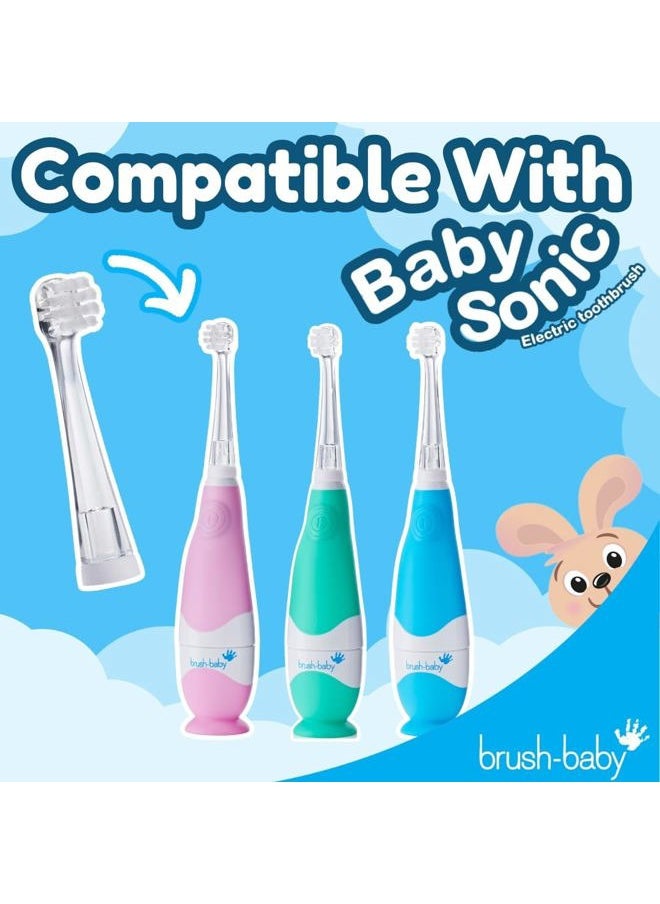 brush-baby Brush-Baby BabySonic Replacement Heads (0-18 Month (Pack of 2))  - Image 5