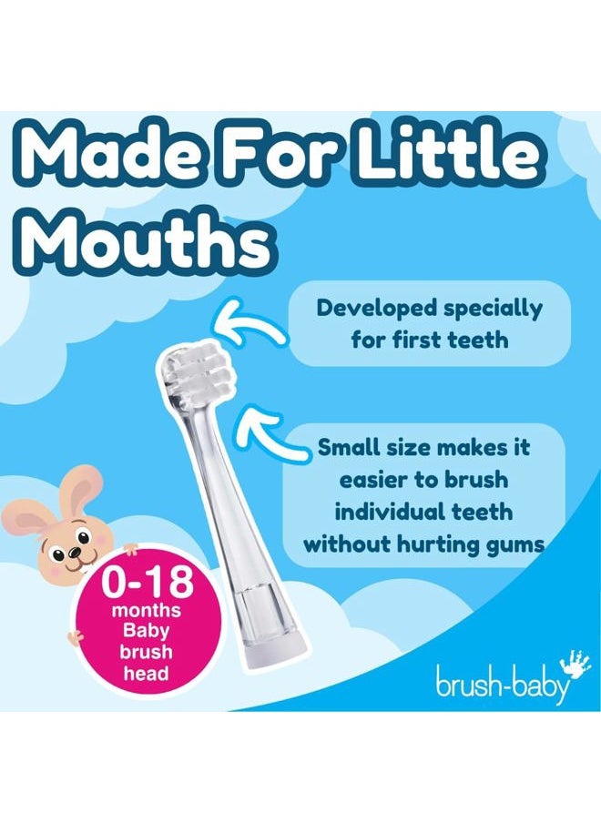 brush-baby Brush-Baby BabySonic Replacement Heads (0-18 Month (Pack of 2))  - Image 3