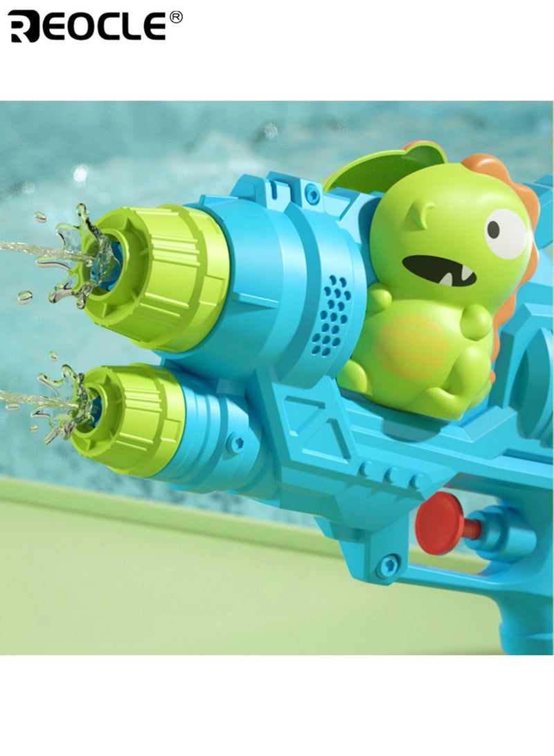 REOCLE Kid's Double Spray Water Gun with Cartoon Design and High Capacity Tank Outdoor Water Toy with Ergonomic Grip for Pool Beach Play - Image 2