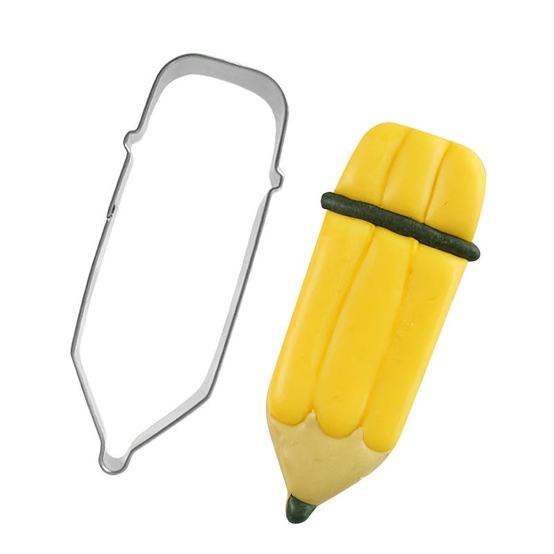 Stainless Steel Pencil Cookie Cutter Easy Release for Baking Crafts - Image 1