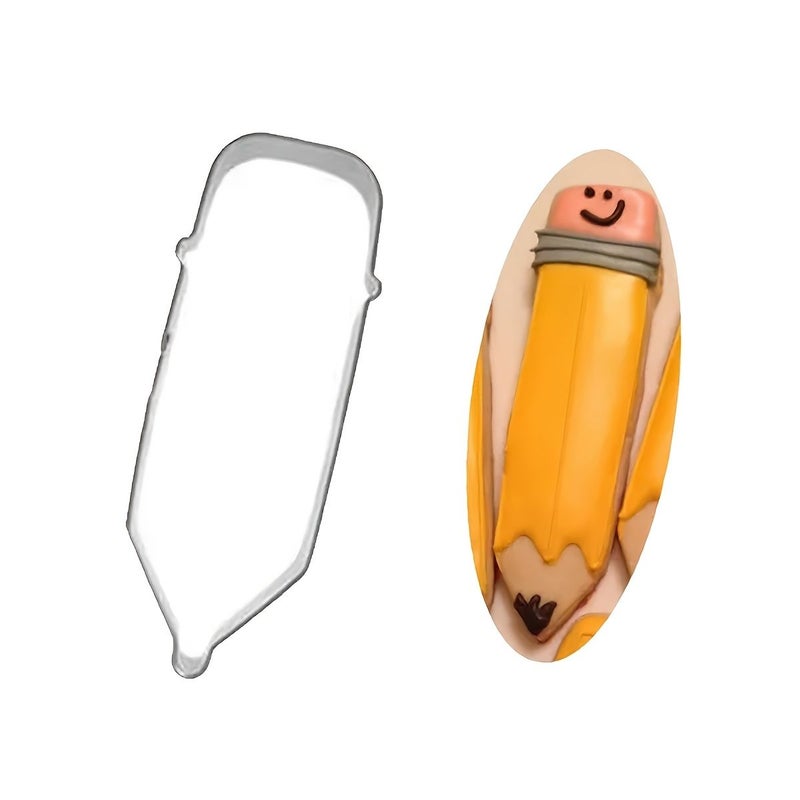 Stainless Steel Pencil Cookie Cutter Easy Release for Baking Crafts - Image 3