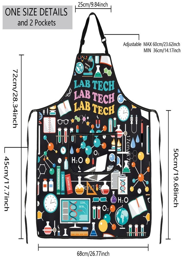 MBMSO Lab Tech Apron Lab Apron Chemistry Gifts Lab Technician Gifts Science Laboratory Apron for Lab Tech Assistant Gifts (Lab Tech Apron-b) - Image 2