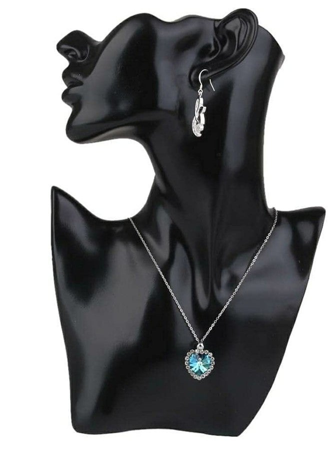 DSS Plaster of Paris Plastic Jewellery Necklace Earring Display Stand Bust Half Side Face 10 Inch Jewellery Organizer - Image 5