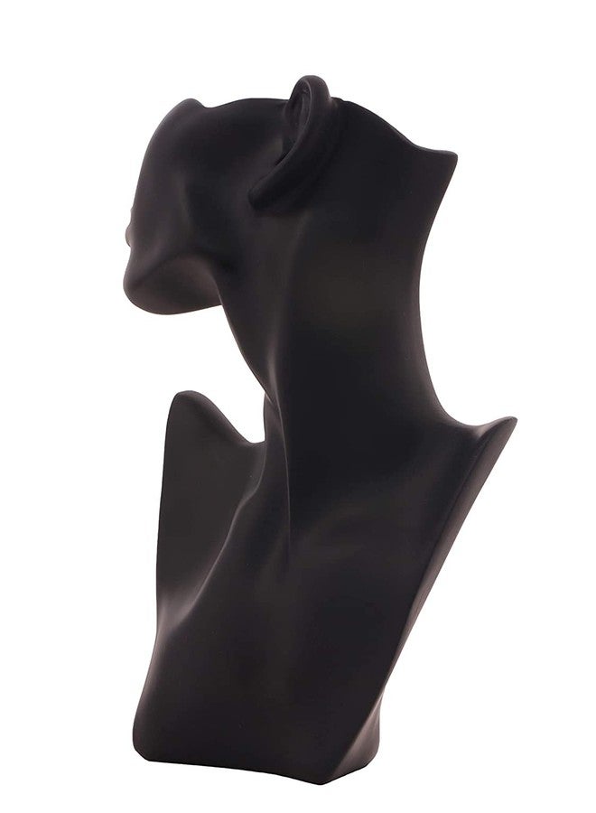 DSS Plaster of Paris Plastic Jewellery Necklace Earring Display Stand Bust Half Side Face 10 Inch Jewellery Organizer - Image 2